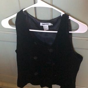 Ann Taylor doubled breasted velvet vest.